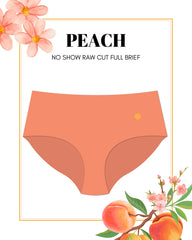 Peach - Second Skin Raw Cut Full Brief