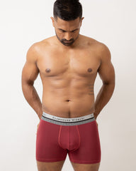 BURGUNDY - Super Soft Long Leg Boxer Brief