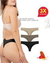 3X Seamless Thongs - Assorted