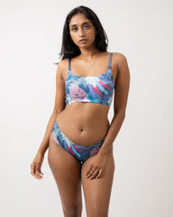 Flora- Scoop Neck Adjustable Strap Bra / Bikini