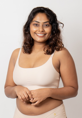 Taupe - Scoop Neck Adjustable Strap Bra