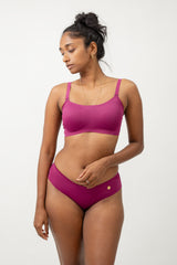 Maroon Second Skin Raw Cut Hipster