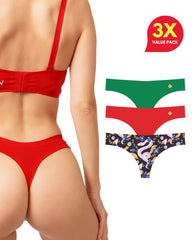 3X Pack Seamless Thongs