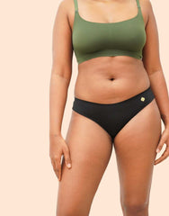 Black - Second Skin Raw Cut Thong