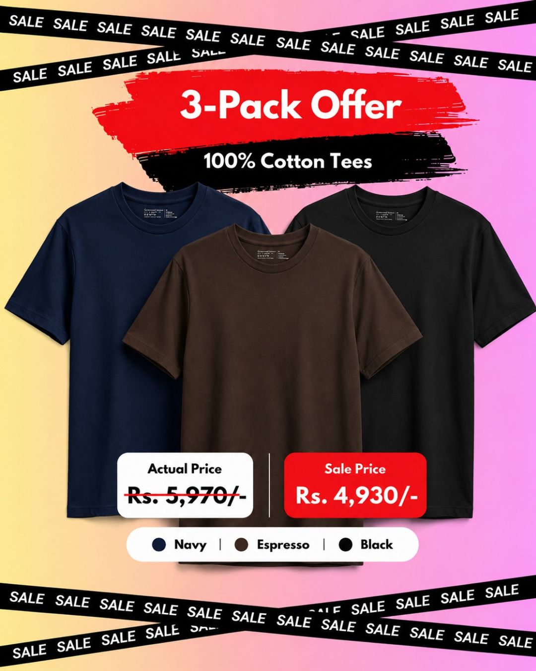 3X Tee Value Pack