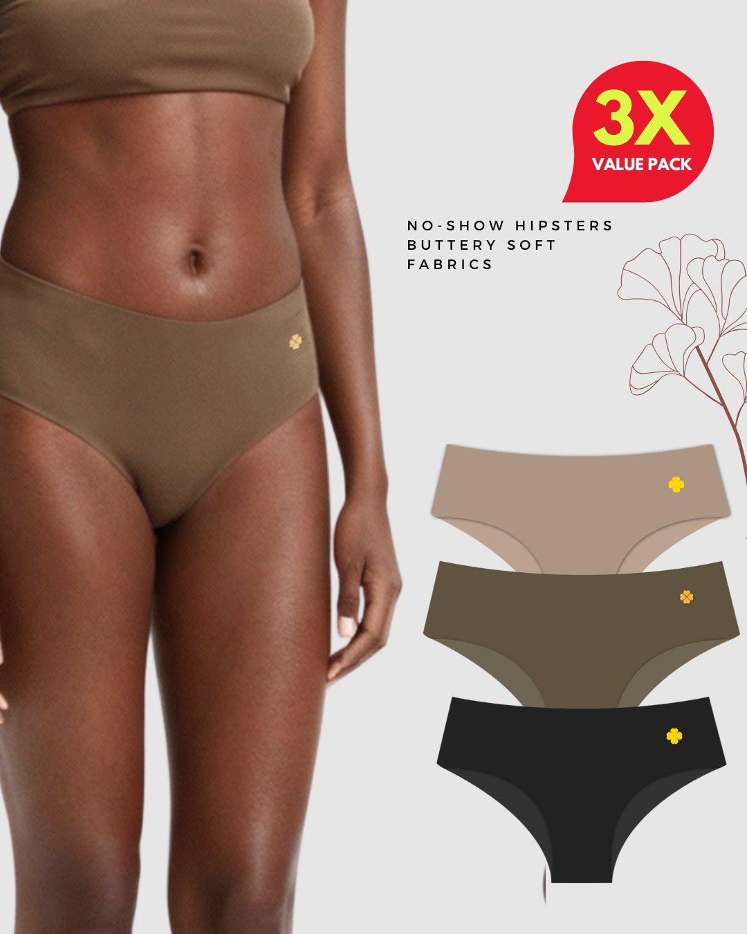 3X Seamless Hipsters - Assorted