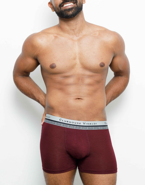 BURGUNDY - Super Soft Long Leg Boxer Brief