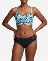 Panda -  Scoop Neck Adjustable Strap Bra / Bikini