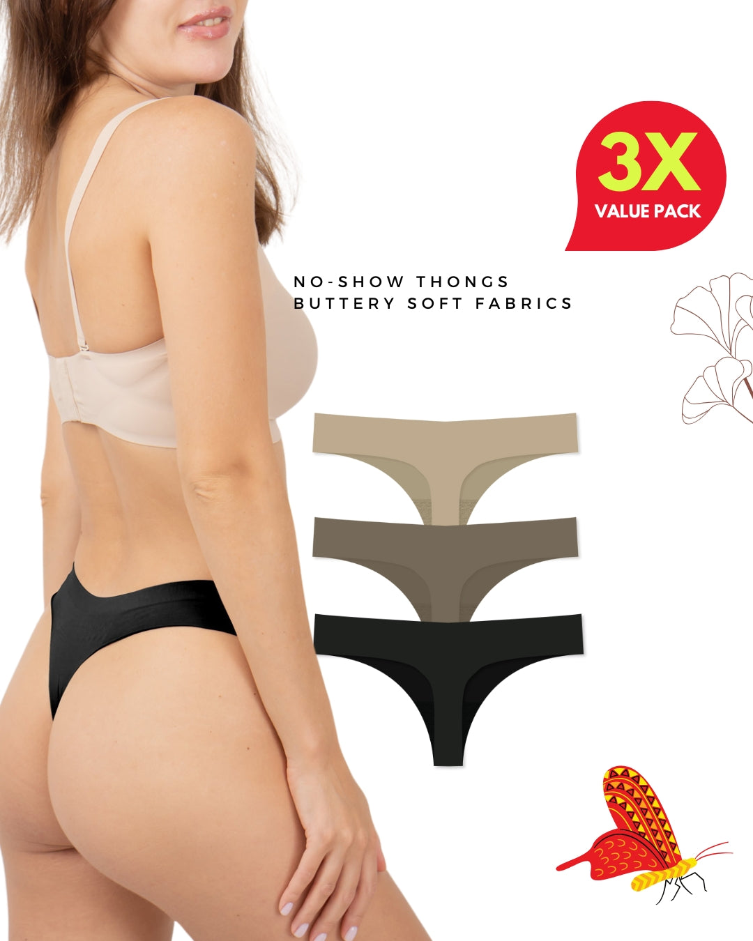 3X Seamless Thongs - Assorted