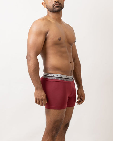 BURGUNDY - Super Soft Long Leg Boxer Brief