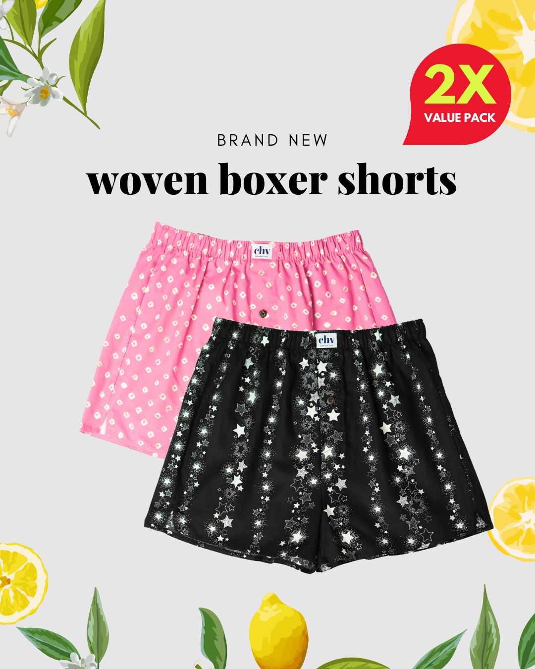 2X Pack - Cotton Woven Boxer Shorts 2