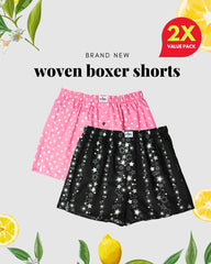 2X Pack - Cotton Woven Boxer Shorts 2