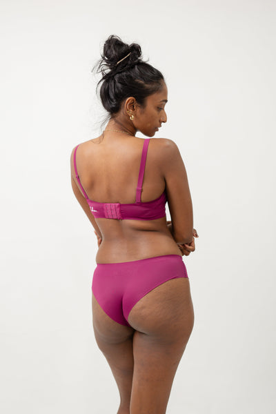 Burgundy Second Skin Raw Cut Hipster