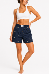 Woven Boxer - Midnight Marlin