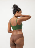 Forest Green - Scoop Neck Adjustable Strap Bra