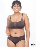 Espresso - Scoop Neck Adjustable Strap Bra
